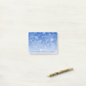 Manuscript trap naar Snowflakes Post-it® Notes (Op bureau)