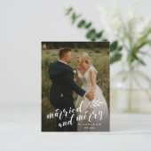 Manuscript trouwde en Merry Weduwen Foto Kerstmis Feestdagenkaart (Staand voorkant)