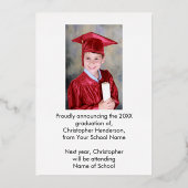 Manuscript Twee Aankondiging van het Afstuderen va (Achterkant)