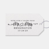 Manuscript Typografie personaliseerde de heer Mrs Cadeaulabel (Voorkant (Horizontaal))