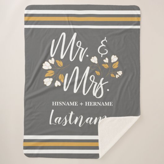 Manuscript Typografie personaliseerde de heer Mrs  Sherpa Deken (Voorkant)