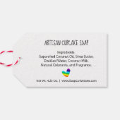 Manuscript Typografie Rainbow Heart gemaakt met li Cadeaulabel (Achterkant Horizontaal)