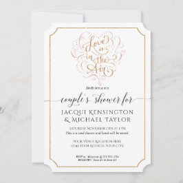 Manuscript Typography Love in Air Gold Couples Sho Kaart