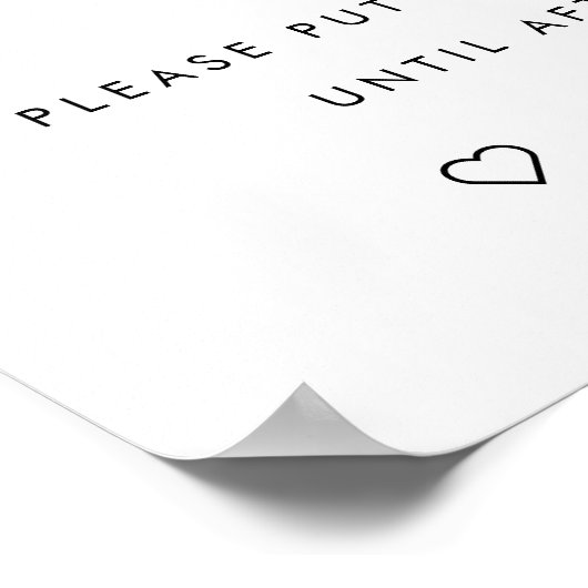 Manuscript Typography Unplugged Wedding Ceremony S Poster (Hoek)