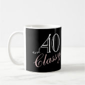 Manuscript van 40th en Classy Black Elegant Birthd Koffiemok (Links)