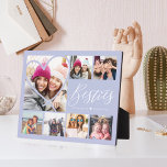 Manuscript van Besties 7 Foto Best Friends Collage Fotoplaat<br><div class="desc">Een speciale, gedenkwaardige multifunctionele fotoplaque cadeau voor zwaarlijvigheid. Het ontwerp kenmerkt zeven kleurenlay-out van het fotonet om uw eigen speciale beste vrienden foto's te tonen. De "Besties" worden weergegeven in een stijlvolle typografie. Een eenvoudige hartvorm wordt getoond over één van de foto's. Stuur een gedenkwaardig en speciaal cadeau naar jezelf...</div>