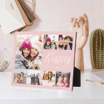 Manuscript van Besties 7 Foto Best Friends Collage Fotoplaat<br><div class="desc">Een speciale, gedenkwaardige multifunctionele fotoplaque cadeau voor zwaarlijvigheid. Het ontwerp kenmerkt zeven kleurenlay-out van het fotonet om uw eigen speciale beste vrienden foto's te tonen. De "Besties" worden weergegeven in een stijlvolle typografie. Een eenvoudige hartvorm wordt getoond over één van de foto's. Stuur een gedenkwaardig en speciaal cadeau naar jezelf...</div>