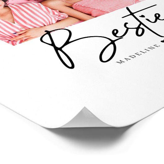 Manuscript van Besties Foto Best Friends Heart Poster (Hoek)