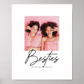 Manuscript van Besties Foto Best Friends Heart Poster (Voorkant)