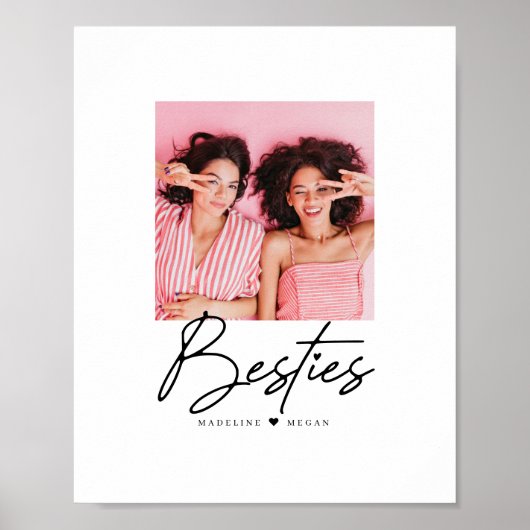 Manuscript van Besties Foto Best Friends Heart Poster (Voorkant)