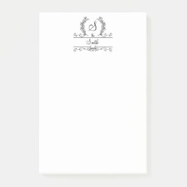 Manuscript van de Naam van de Monogrammed Familien Post-it® Notes