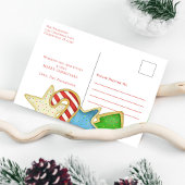 Manuscript van de Waterverf van Kerstmis Cute Cook Feestdagenkaart