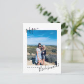 Manuscript van het Bridesmaid van het Bridesmaid v Briefkaart (Staand voorkant)