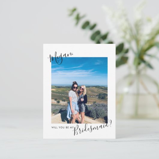 Manuscript van het Bridesmaid van het Bridesmaid v Briefkaart (Staand voorkant)