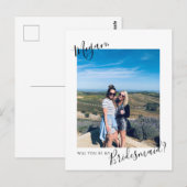 Manuscript van het Bridesmaid van het Bridesmaid v Briefkaart (Voorkant / Achterkant)