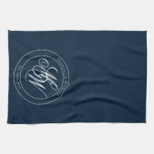 Manuscript van het monogram van de zeemacht Elegan Theedoek (Horizontaal)