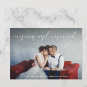 Manuscript van het verlies | Merrie en trouwen met Feestdagenkaart (Voorkant / Achterkant)