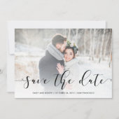 Manuscript van het verlies | Zwart sparen de Datum Save The Date (Voorkant)