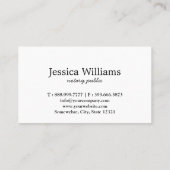 Manuscript van notaris van notariszingende agent v visitekaartje (Achterkant)