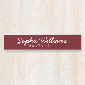 Manuscript Vette Witte Doopvonten Naam Titel op Bo Deurbordje