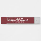 Manuscript Vette Witte Doopvonten Naam Titel op Bo Deurbordje (Voorkant)