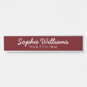 Manuscript Vette Witte Doopvonten Naam Titel op Bo Deurbordje (Voorkant)