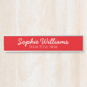 Manuscript Vette Witte Doopvonten Naam Titel op He Deurbordje (Voorkant)