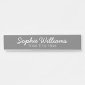 Manuscript Vette Witte Doopvonten Naam Titel op Mo Deurbordje (Voorkant)