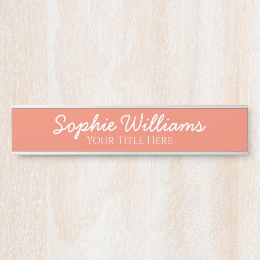 Manuscript Vette Witte Doopvonten Naam Titel op Za Deurbordje (Voorkant)