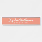 Manuscript Vette Witte Doopvonten Naam Titel op Za Deurbordje (Voorkant)