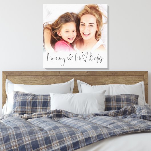 Manuscript voor beties en foto's van mammie en mij canvas afdruk (Insitu (Slaapkamer))