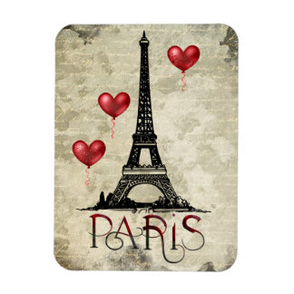 Manuscript voor Eiffel Tower en Red Heart-ballonne Magneet