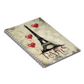 Manuscript voor Eiffel Tower en Red Heart-ballonne Notitieboek (Rechterzijde)