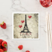 Manuscript voor Eiffel Tower en Red Heart-ballonne Servet (Insitu)
