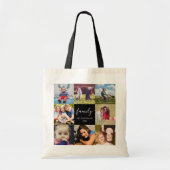 Manuscript voor foto-inklage familie zwart tote bag (Voorkant)
