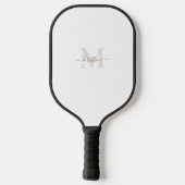 Manuscript voor Gold & Grey Monogram Naam Pickleba Pickleball Paddle (Achterkant)
