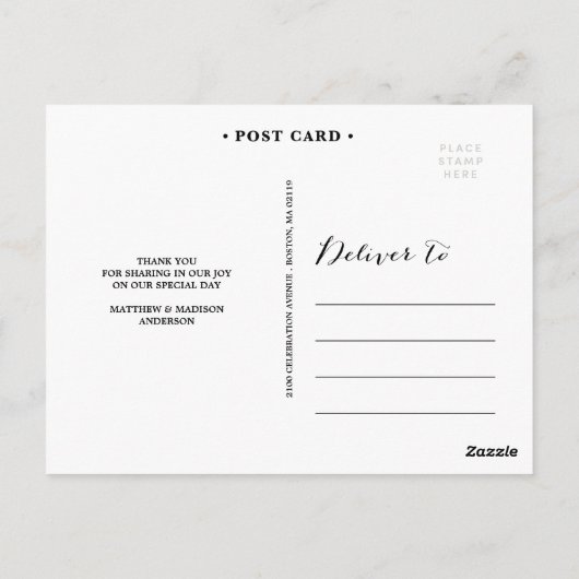 Manuscript voor Liefde en Bedankt Briefkaart (Achterkant)