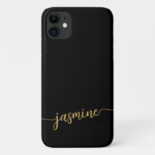 Manuscript voor meisjesminimalistische zwarte goud Case-Mate iPhone case