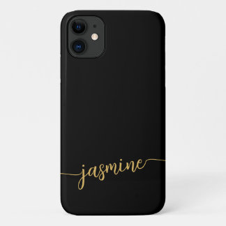 Manuscript voor meisjesminimalistische zwarte goud Case-Mate iPhone case