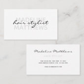 Manuscript voor moderne zwarte witte hoofddop visitekaartje (Voorkant / Achterkant)