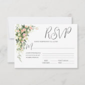 Manuscript voor roze Waterverf RSVP Kaartje (Voorkant)