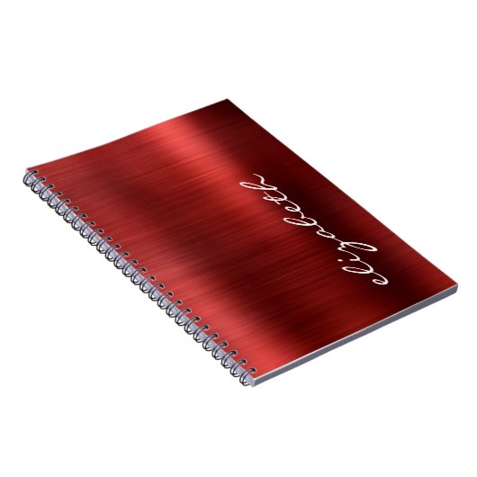 Manuscript voor ruby Red Brushed Metal Signature Notitieboek (Rechterzijde)