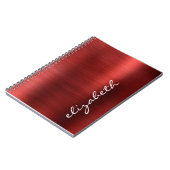 Manuscript voor ruby Red Brushed Metal Signature Notitieboek (Linkerzijde)