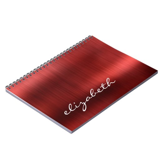 Manuscript voor ruby Red Brushed Metal Signature Notitieboek (Linkerzijde)