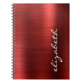Manuscript voor ruby Red Brushed Metal Signature Notitieboek (Voorkant)