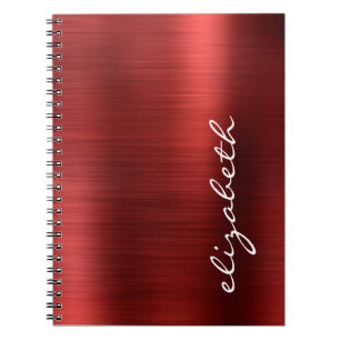Manuscript voor ruby Red Brushed Metal Signature Notitieboek