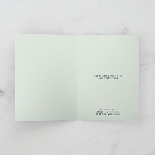 Manuscript Waterverf Angel Voices Lyrics Feestdagen Kaart (Binnen)