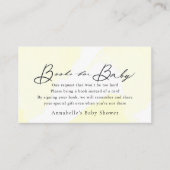 Manuscript Waterverf Yellow Baby shower Book Reque Informatiekaartje (Voorkant)