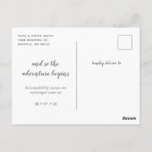 Manuscript wij het Briefkaart van de Aankondiging (Achterkant)