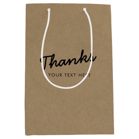Manuscript Zakelijke onderneming Promoting Bedankt Medium Cadeauzakje (Voorkant)